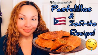 Puerto Rican Pastelillos amp Sofrito Recipe [upl. by Nwahsor892]