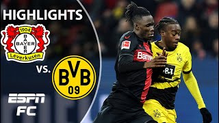 Bayer Leverkusen vs Borussia Dortmund  Bundesliga Highlights  ESPN FC [upl. by Elisha]