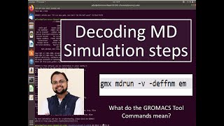 Decoding Molecular Dynamic Simulation steps  What do the GROMACS Tool Commands mean [upl. by Hawken887]