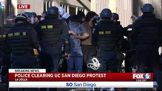 Police Clear UCSD Protest Encampments [upl. by Hamachi]