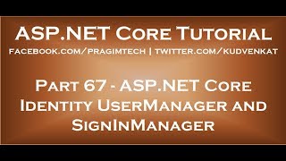 ASP NET Core Identity UserManager and SignInManager [upl. by Auop833]