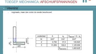 Toegepaste Mechanica  Afschuifspanningen [upl. by Switzer320]