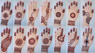 Top 50 mehndi designs karwachauth gol tikki amp tricks mehandi designs backhandArabic henna mehndi [upl. by Aierbma]