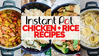 4 FAST amp EASY Instant Pot Chicken and Rice Dinners [upl. by Adnuahsar]