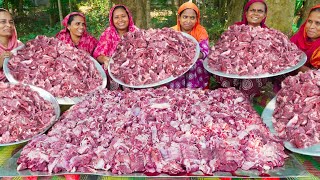 Boneless Buffalo Meat Tehari  EID feast  Biriyani Style Polao Rice Meat Tehari Cooking in Village [upl. by Divaj]