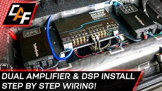 Car Audio Wiring  Dual Amplifier and DSP Install [upl. by Jamima664]