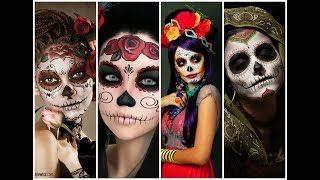 Las mejores Catrinas 1 The Best Skull Makeup Looks for Halloween 1 [upl. by Thrift398]