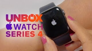 Apple Watch Series 4 unboxing  Aluminum 40mm space gray [upl. by Dremann84]