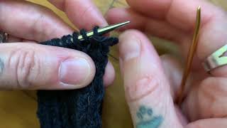 Kitchener Stitch on One Needle [upl. by Anesor]