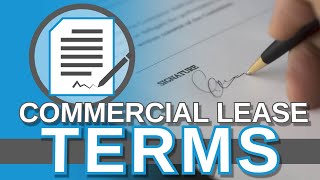 Typical Commercial Lease Terms That Everyone Should Know [upl. by Paymar]