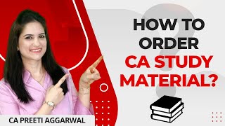 How to Order ICAI Study Material after registration  ICAI [upl. by Ainesy]