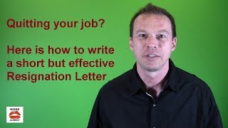 Quitting Your Job How to Write a Resignation Letter [upl. by Duky17]