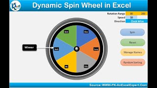 Dynamic Spin Wheel in Excel [upl. by Vevay]