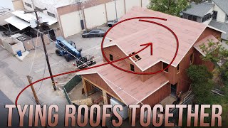 How Do You Tie Two Roofs Together  Roof Framing [upl. by Woodhead]