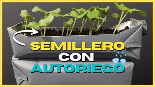 Como hacer un SEMILLERO CASERO CON AUTORIEGO 💧💦 [upl. by Lladnek]