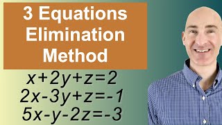 Solving Systems of 3 Equations Elimination [upl. by Yengac]