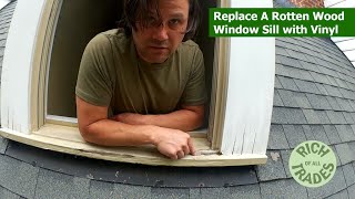 Replace A Rotten Wood Window Sill With Vinyl [upl. by Lyford505]