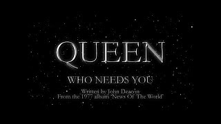 Queen  Who Needs You Official Lyric Video [upl. by Valdas293]