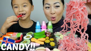 CANDY Iceland Candy Sushi Box Candy Trolli Cand Mukbang  NE Lets Eat [upl. by Nuahsak644]