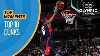 Top 10 Olympic Dunks  Top Moments [upl. by Hainahpez46]