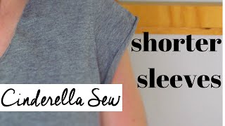 How to cut shorter sleeves on a tshirt  Cut cap sleeves  Easy DIY Tutorial  Cinderella Sew [upl. by Seuqirdor177]