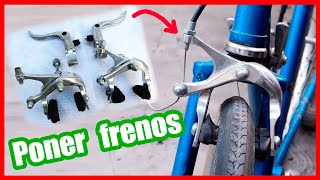 Como colocarle frenos a mi bicicleta Tipo cangrejo  Tutorial [upl. by Voccola95]