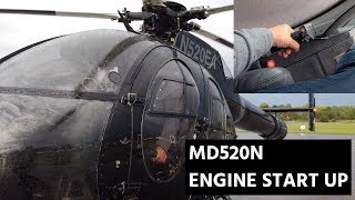 HOW TO START A HELICOPTER  MD520 NOTAR [upl. by Olli166]