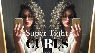 How To Super Tight Curls using a StraightenerFlat Iron  Stella [upl. by Walters281]