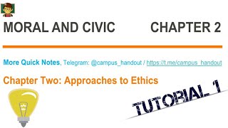 Moral and Civics Chapter 2  Part 1 [upl. by Leoni]