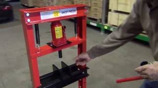 Hydraulic Shop Press 12Ton From Sanzi Imports Ltd JLP02121 [upl. by Akinhoj]