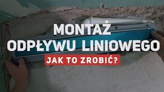 Montaż odpływu liniowego w łazience [upl. by Notsrik]