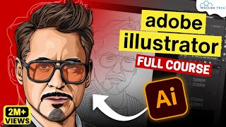 Adobe Illustrator Course for Beginners 10 Hours  Illustrator Tutorial for All Shapes amp Tools [upl. by Gipps511]