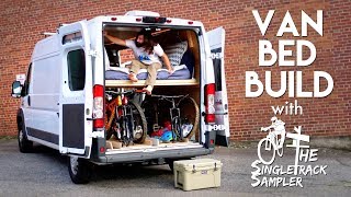 DIY Camper Van Conversion Bed Build Converts To A Couch VANLIFE [upl. by Eleonora]