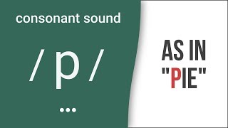 Consonant Sound  p  as in quotpiequot  American English Pronunciation [upl. by Ybbed]