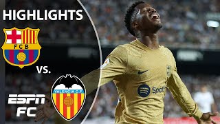 Valencia vs Barcelona  LaLiga Highlights  ESPN FC [upl. by Golter862]