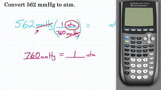 Convert 562 mmHg to atm  Pressure Conversion Practice [upl. by Nyllewell]