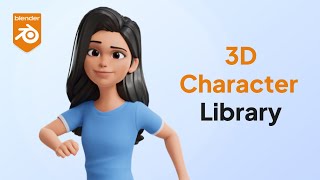 Blender  Teen Girl Character UI Kit Library Tutorial [upl. by Okram]