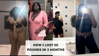 HOW I LOST 50 POUNDS IN 2 MONTHS pictures included [upl. by Arotal734]