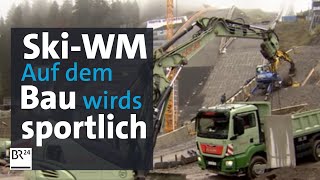 Nordische SkiWM in Oberstdorf Zeitdruck auf der Baustelle  Abendschau  BR24 [upl. by Shayla]