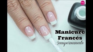 Francés semipermanente para principiantes  Gel polish french Manicure [upl. by Robin633]