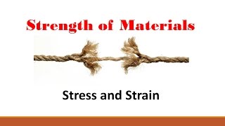 Strength of Materials Part 1 Stress and Strain [upl. by Lessur]