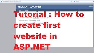 Tutorial  How to create first website in ASPNET [upl. by Thurlow]