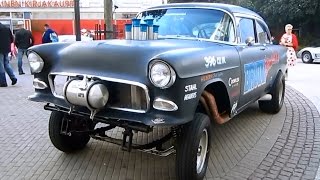 1955 Chevy Gasser Called quotBrutal Bastardquot  Hard Acceleration amp V8 sound [upl. by Vizzone]