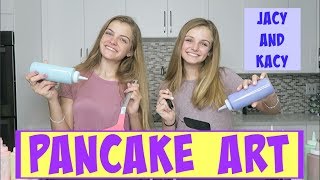 Pancake Art Challenge  Jacy and Kacy [upl. by Ayikahs994]