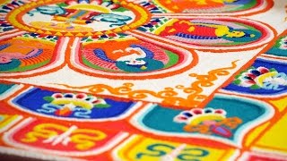 Sand mandala Tibetan Buddhist ritual [upl. by Atterual]