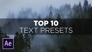 Top 10 Text Presets in After Effects [upl. by Hultgren]