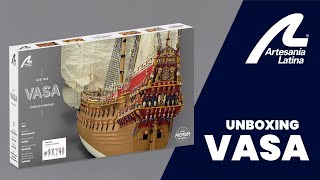 Unboxing  Brand New 165 Vasa Swedish Warship  Artesanía Latina [upl. by Notsgnal]