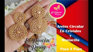 Aretes circular en cristales y mostacilla paso a paso [upl. by Florri881]