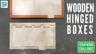 4 Different Wooden Hinged Boxes Pt1  Scrapwood Challenge ep41 [upl. by Cedell]