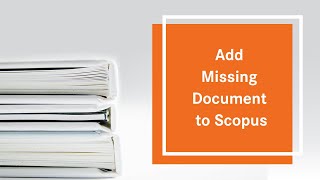 Add Missing Document to Scopus [upl. by Kauslick30]